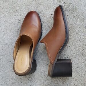 Hush Puppies Brown Leather Mules